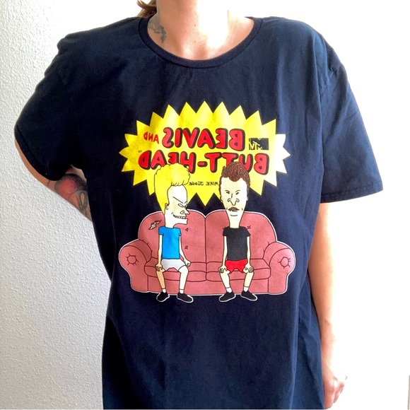 Beavis and Butt-Head MTV T-Shirt Size XL Black - Picture 3 of 11